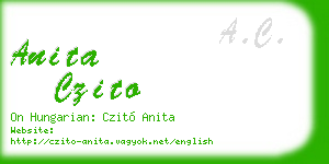 anita czito business card